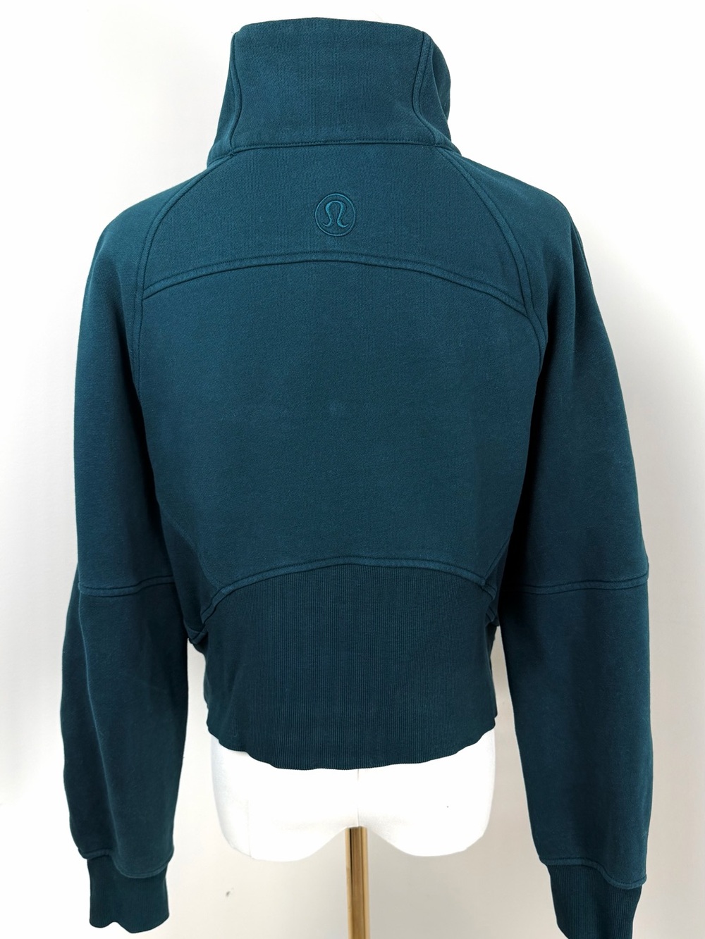 lululemon Scuba Oversized Half-Zip Pullover Green Jasper XS/S Funnel Neck Top - Picture 3 of 9